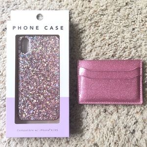 Glitter Phone case + Card case